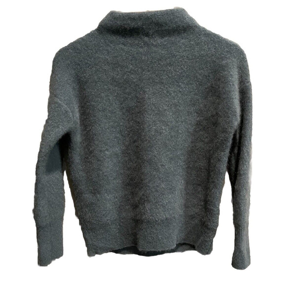 Vince Dark Green Funnel Neck Plush Boiled 100% Cashmere Sweater Size XS - Picture 1 of 5